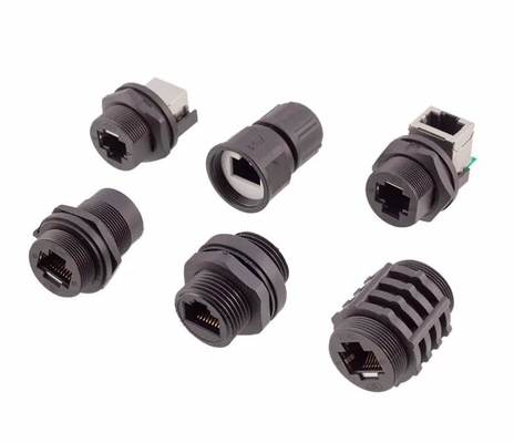 Female To Female Waterproof Electrical Cable Connector RJ45 CAT6 / 5 IP67