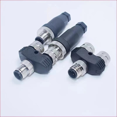 M8 Aviation Straight Overmolded Plug IP67 Waterproof Connector 3P 4Pin 5pole 6 / 8core