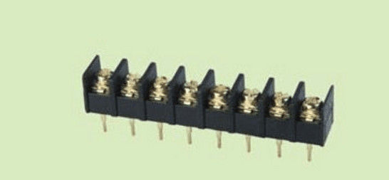 Barrier PCB terminal blocks 300V 25A mount barrier type strip gold coated pin terminal block