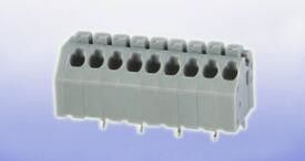 Gray Color PCB Spring Terminal Block Circuit Board Connector 250 2.5 2.54 Pitch 1P-XXXP
