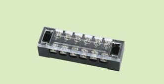 Black barrier terminal block with copper blocks 2 row RDTB15 with clear cover 16P black tb15 barrier connector
