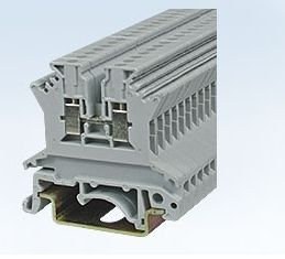 Low Contact Resistance Din Rail Terminal Blocks Voltage 300-500V 6.2/26/1.5mm