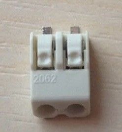 2062 2P Led Ribbon Light Connectors Copper TIN Coating White Color