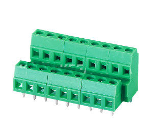 128B-3.5 3.81 Double Layer PCB Screw Terminal Block Green Plastic Material pcb terminal blocks pcb wire connector