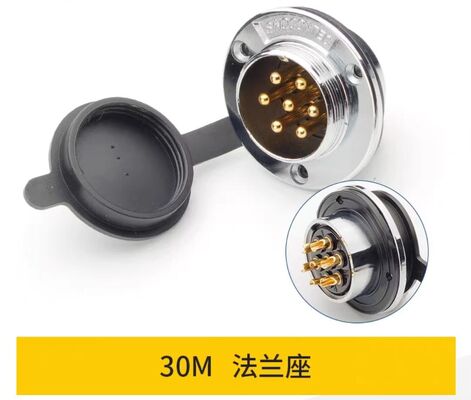 Zhongqiang Aviation Plug and Socket 30M with 30mm Opening 1000V Voltage Rating Metal/Plastic Servo Motor Connector