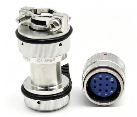 Y27G-1810TKL-B Servo Motor Connector with 1000V Voltage Rating and Silver Gold Plating for Industrial Automation
