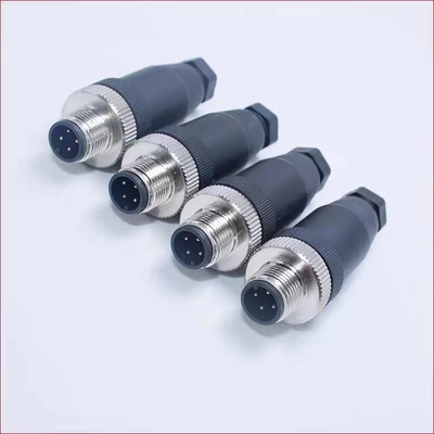 M8 Aviation Straight Overmolded Plug IP67 Waterproof Connector 3P 4Pin 5pole 6 / 8core