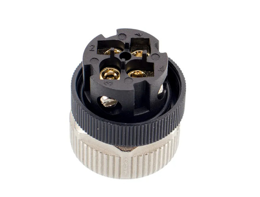 Plastic Plug 3-12pole Circular Auto Sensor Connector M12 Male Female Straight Assembly