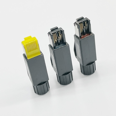 CAT5E M12 D Code Profinet Cable Connector -40C To 105C with Termination Type Crimp/Solder