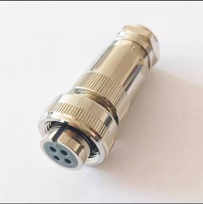 Waterproof 18-24 AWG Servo Motor Connector with Crimp/Solder Termination for Industrial Automation