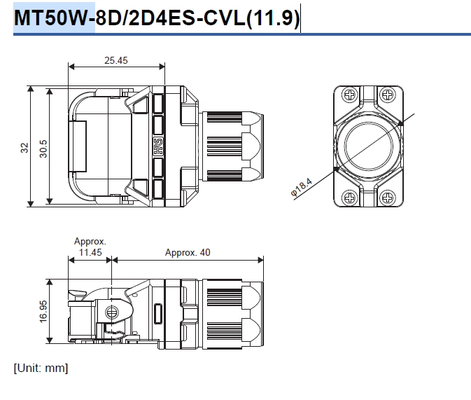 MT50W-8D/2D4ES-CVL(11.9) MT50W-8D/2D4ES-CVS(11.9) Single cable type