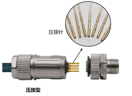 Welding or crimping type X type M12 internet connector  plug Profinet cable KEYENCE Industry camera use