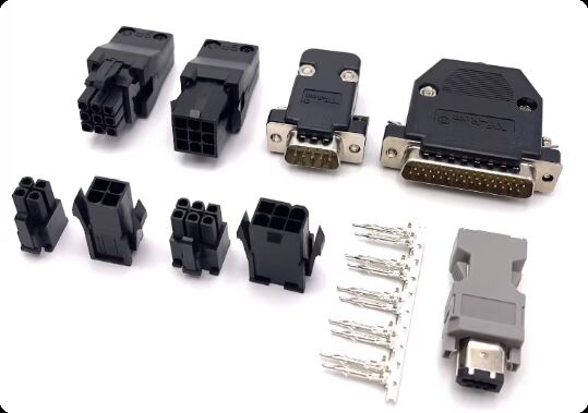 1000V Voltage Rating Servo Motor Connector with Silver and Gold Plated Pins for Industrial Automation