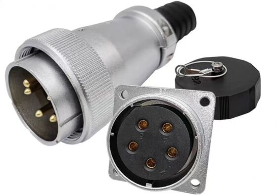 WEIPU Aerospace Connector WS40-5 with Metal/Plastic Construction, High Current Rating (1A to 10A), and Wide Operating Temperature (-40℃ to +105℃)