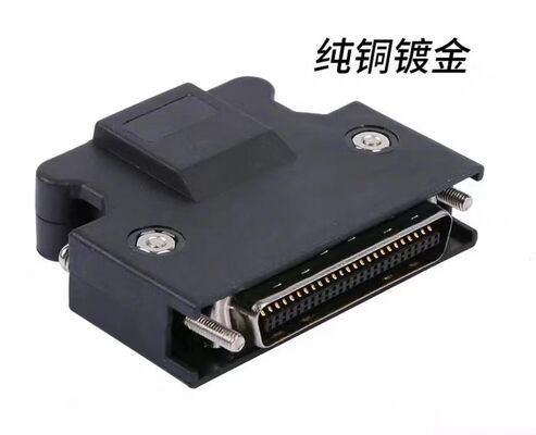 SCSI-50P Plug Servo Connector MDR14-50P with 1000V Voltage Rating for 18-24 AWG Wire Gauge in Metal/Plastic Material
