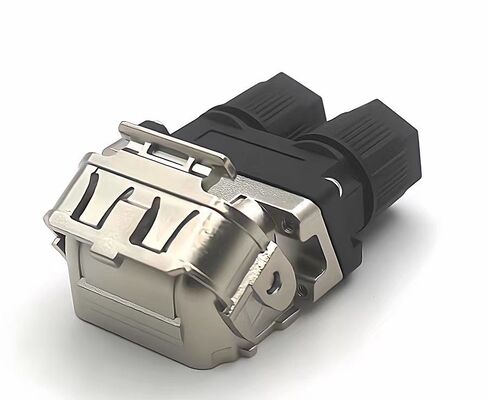 6FX2003 Servo Motor Connector with 1000V Voltage Rating, Silver and Gold Plated Contacts, and Dual Outlet 3HD00