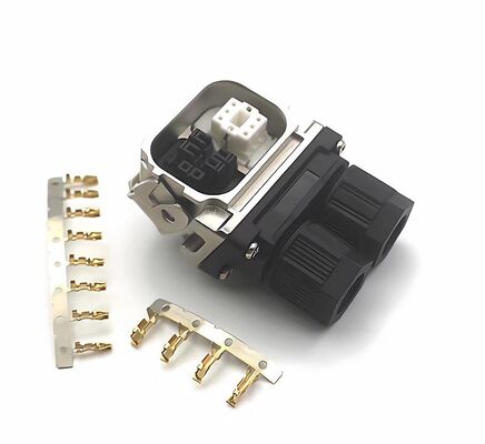 6FX2003 Servo Motor Connector with 1000V Voltage Rating, Silver and Gold Plated Contacts, and Dual Outlet 3HD00