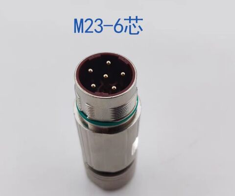 M23-8pin 6-core Servo Motor Connector Aviation Plug with Silver Pin Golded Pin and Panel Mount/Cable Mount Options