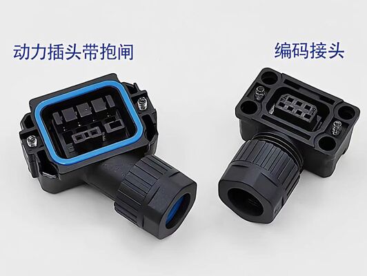 6FX2003 Servo Motor Connector with Silver and Gold Plated Pins for Wide Temperature Range -40℃ to +105℃ and Panel/Cable Mount Options