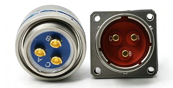 K Series 3-Core Servo Motor Connector with 1000V Voltage Rating for Industrial Automation and 18-24 AWG Wire Gauge