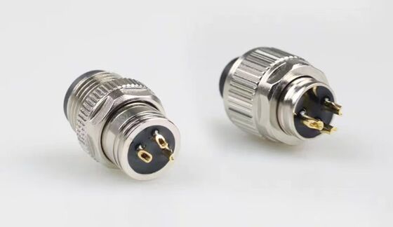 M12 connector all-in-one non-detachable waterproof welded male and female, 4-core, 5-core, 8-core, 12-core with shielding