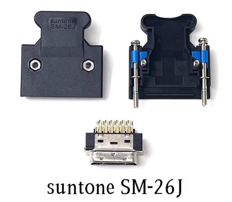 Gold-Plated SCSI Connector SM-26P with 1000V Voltage Rating for Panel or Cable Mount Servo Motor Applications