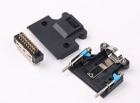 SCSI Connector SM-14P/20/26/36P/50P Full Metal Box 1000V Voltage Rating Compatible with Mitsubishi/Yaskawa Servo