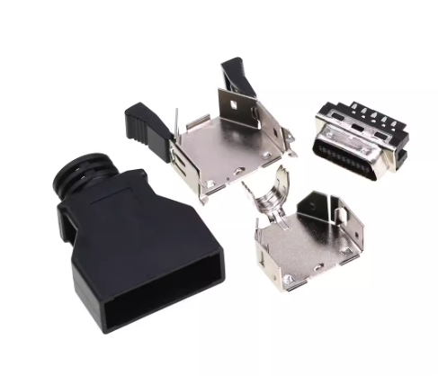 Latch-Type Servo Motor Connector Moog ITT SCSI MDR for Industrial ...